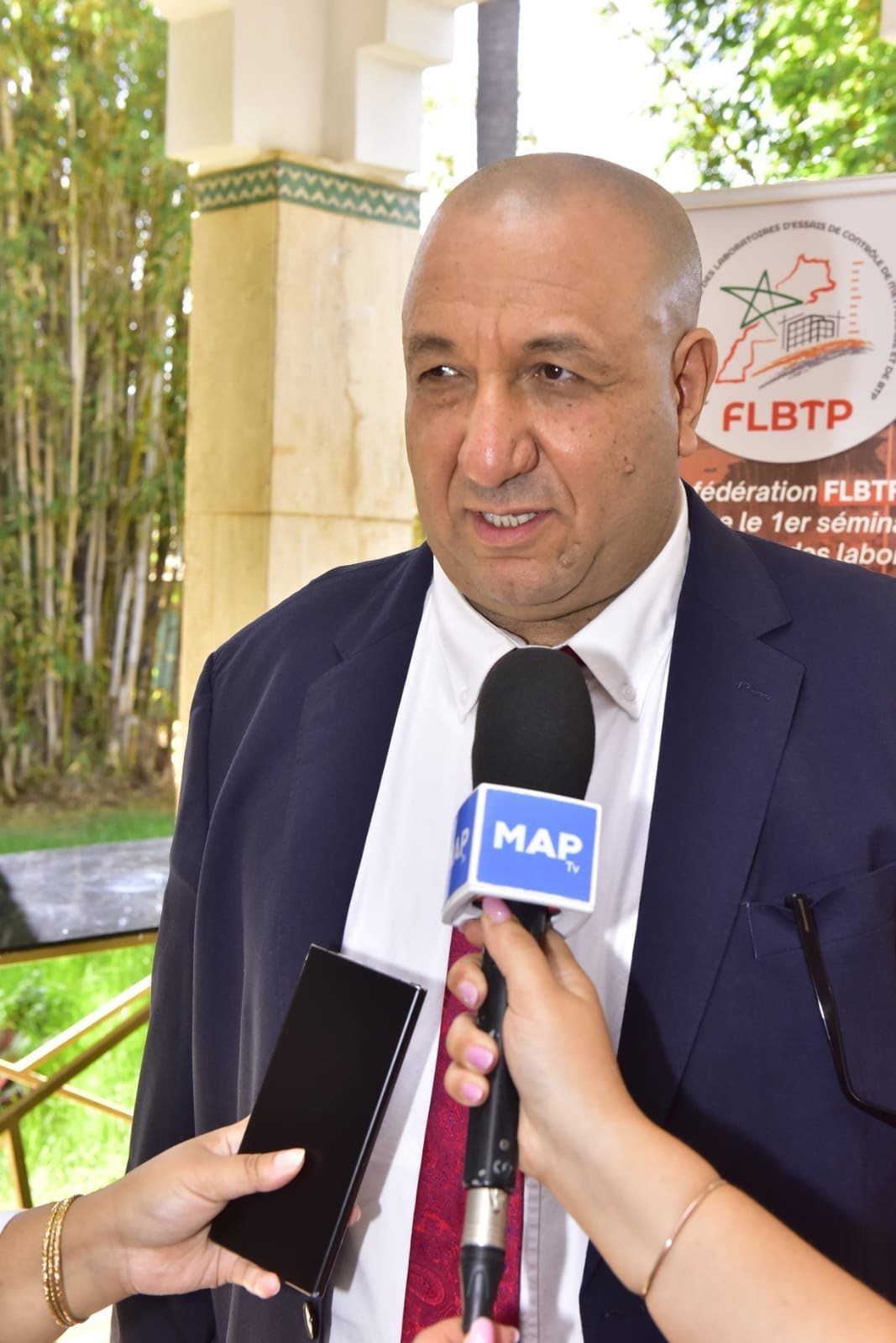 Interview du président de la FLBTP par la presse à l'issue du séminaire